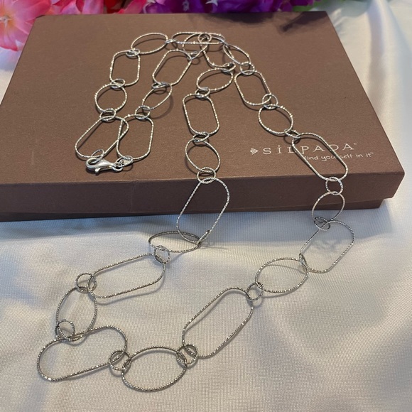 Silpada ‘LASTING IMPRESSION’ Sterling Silver Necklace 36” long N2731 - Picture 8 of 15